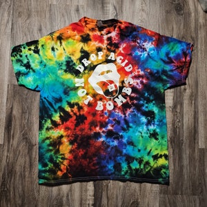 MADE TO ORDER trippy rainbow drop acid not bombs tie dye tshirt. Sizes small-5xl