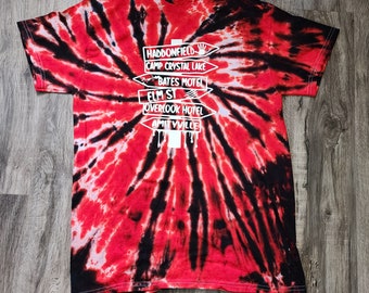 Horror Movie Tie Dye T-Shirt, Glow in the Dark Halloween Tee