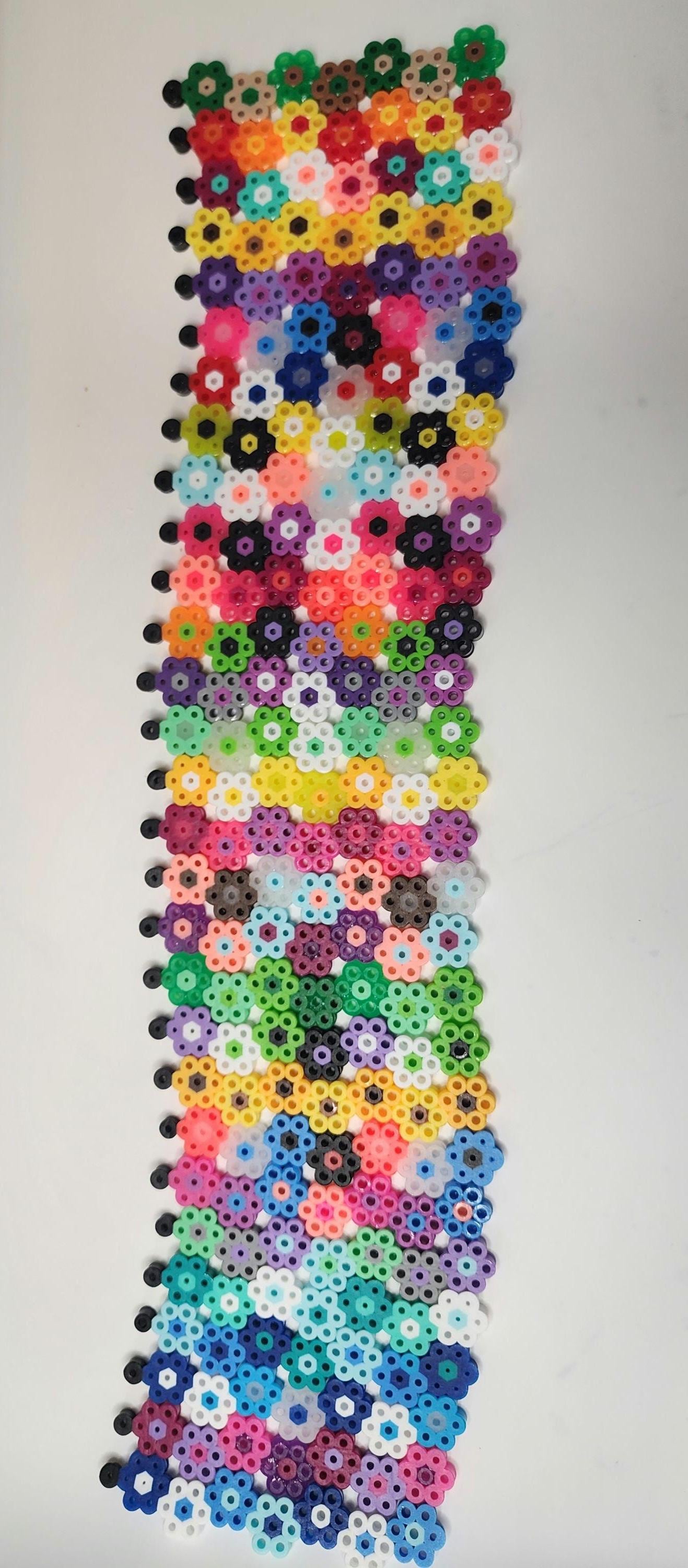 Flower Perler Bead Keychain - Etsy