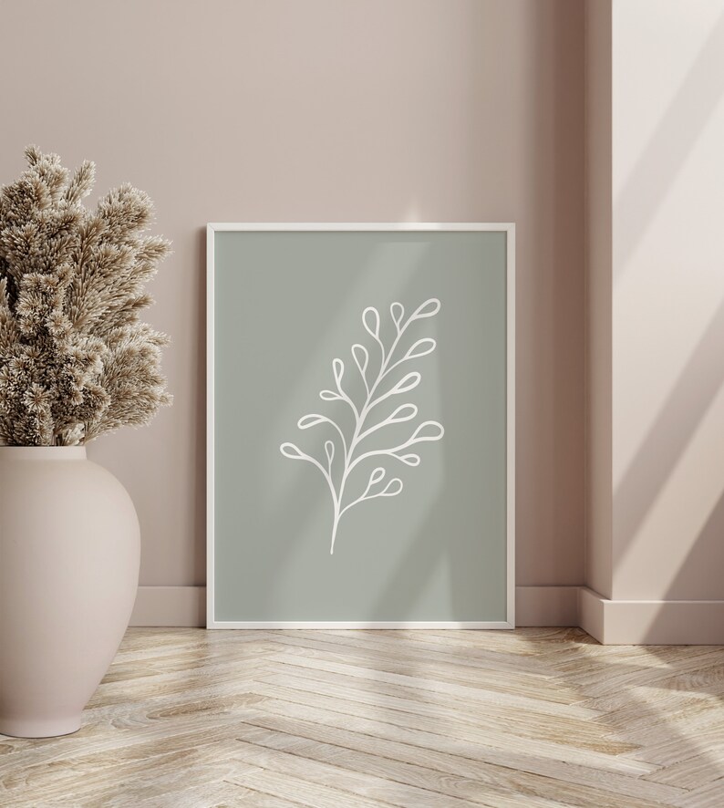 3 Piece Art Prints, Floral Wall Art, Minimal Set Prints Art, Boho Wall ...