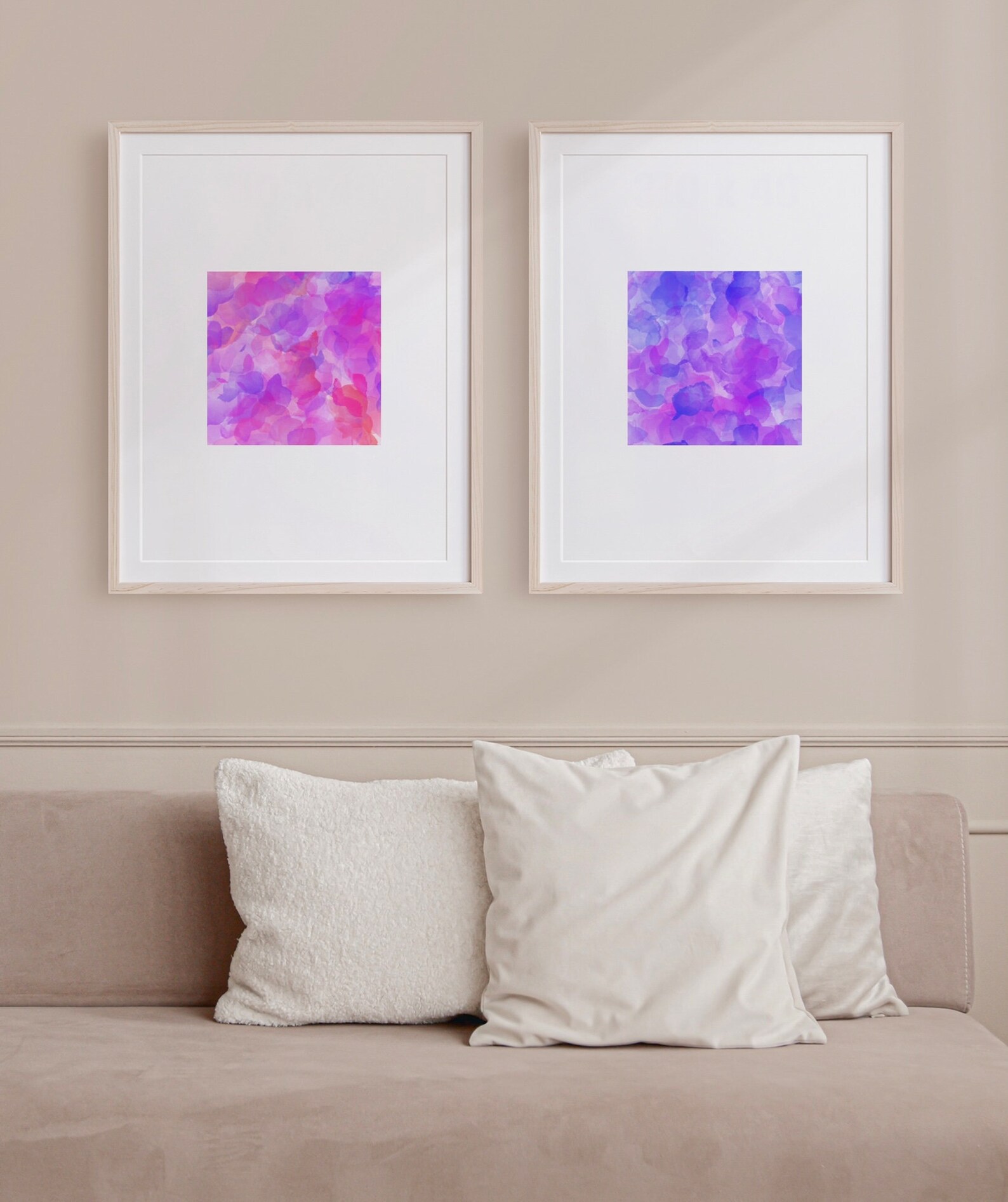 Gallery Wall Prints, Set of Vivid Prints, Colorful Wall Art, Abstract