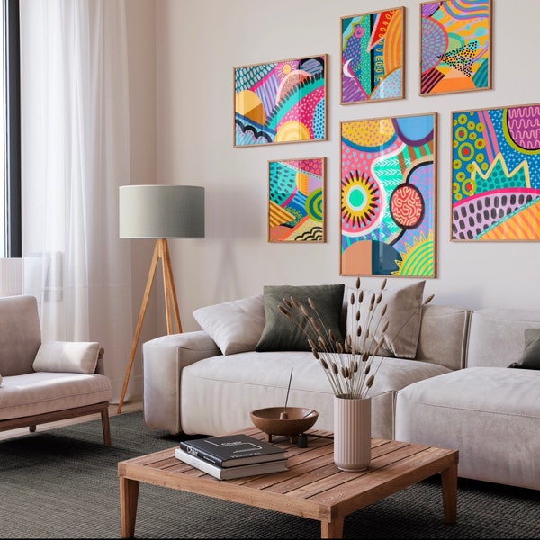 Bright Wall Art Etsy