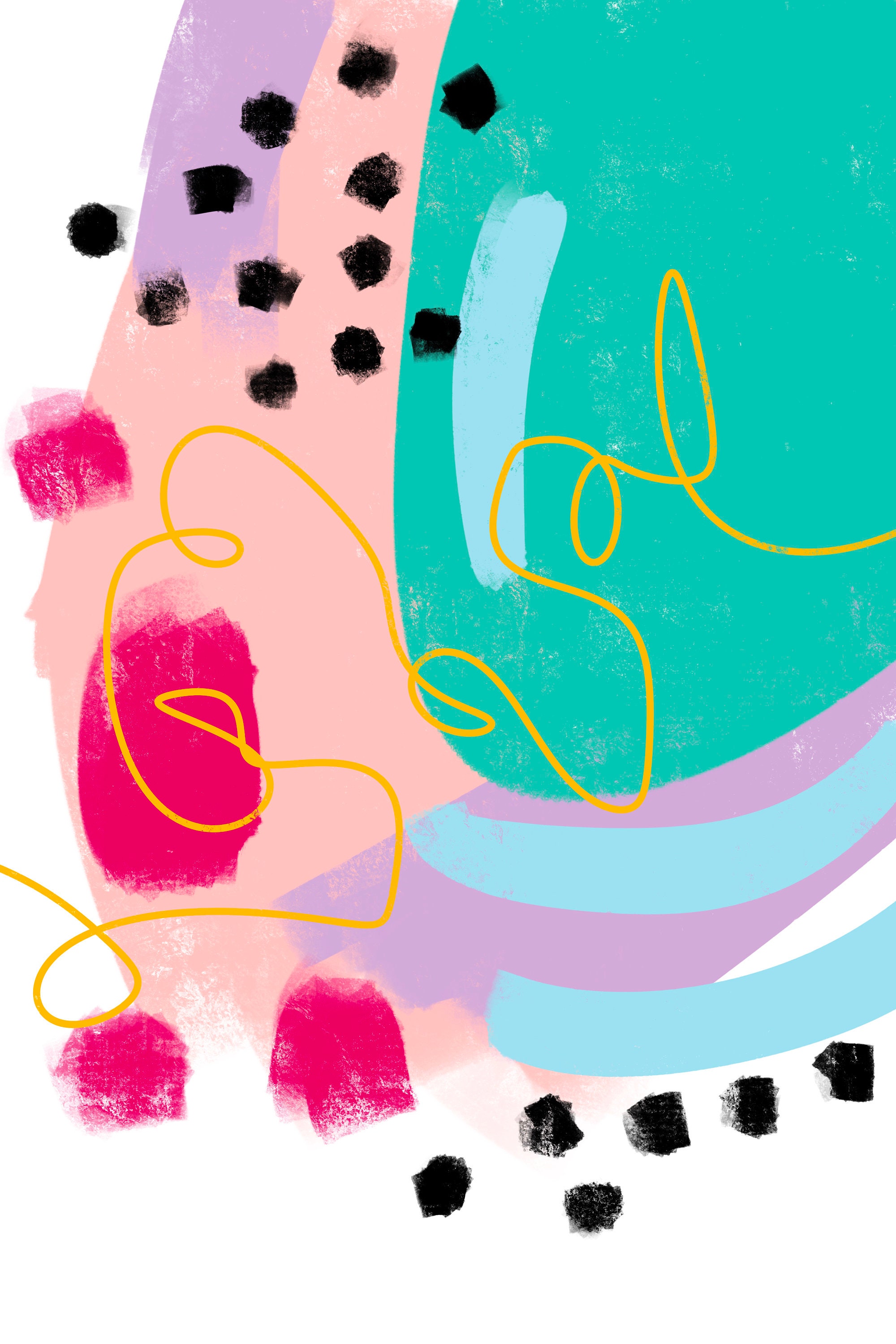 Gallery Wall Prints Set of Vivid Prints Colorful Wall Art Etsy