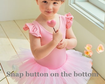 Girls Ballet Tutu Dress With Snap button on the bottom | Leotard with Tutu Skirts | Tutu Dress | Ballet Tutu | Toddler Ballet Dress