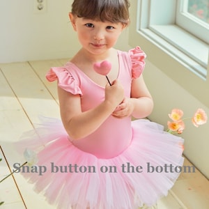 Girls Ballet Tutu Dress With Snap button on the bottom | Leotard with Tutu Skirts | Tutu Dress | Ballet Tutu | Toddler Ballet Dress