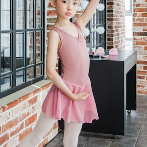 Ballet Dress With Chiffon Skirt | Cotton Leotard | Large Strap Shoulder Criss Cross Back | Toddler Ballet Dress | Ballerina dress