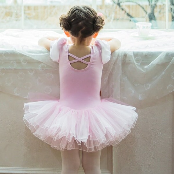 Robe tutu de ballet | Robe tutu de couleur pastel | Justaucorps avec jupes tutu | Robe tutu | Tutu de danse | Robe de ballet pour tout-petit | Robe ballerine