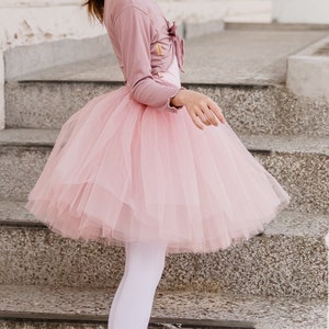 Girls Long Tutu Skirts Long Ballet Tutu Skirt Girls Dance Tutu Skirt Pink Tutu Skirt Lavender Tutu Skirt Rose