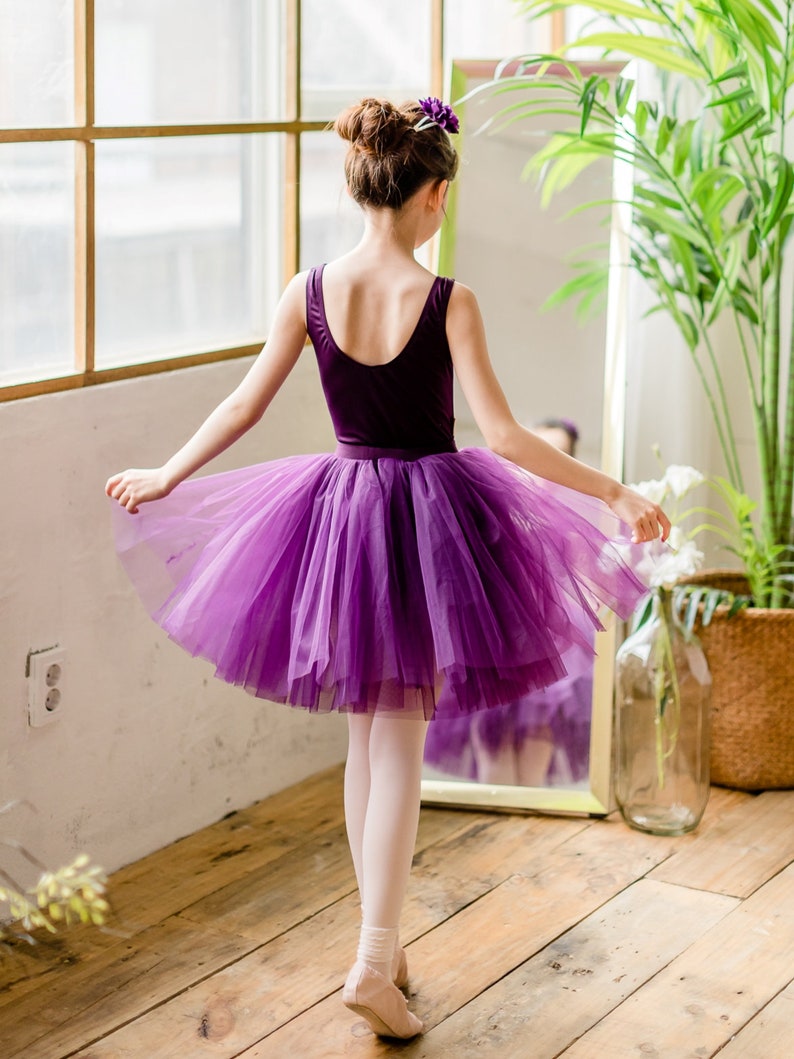 Girls Long Tutu Skirts Long Ballet Tutu Skirt Girls Dance Tutu Skirt Pink Tutu Skirt Lavender Tutu Skirt image 3