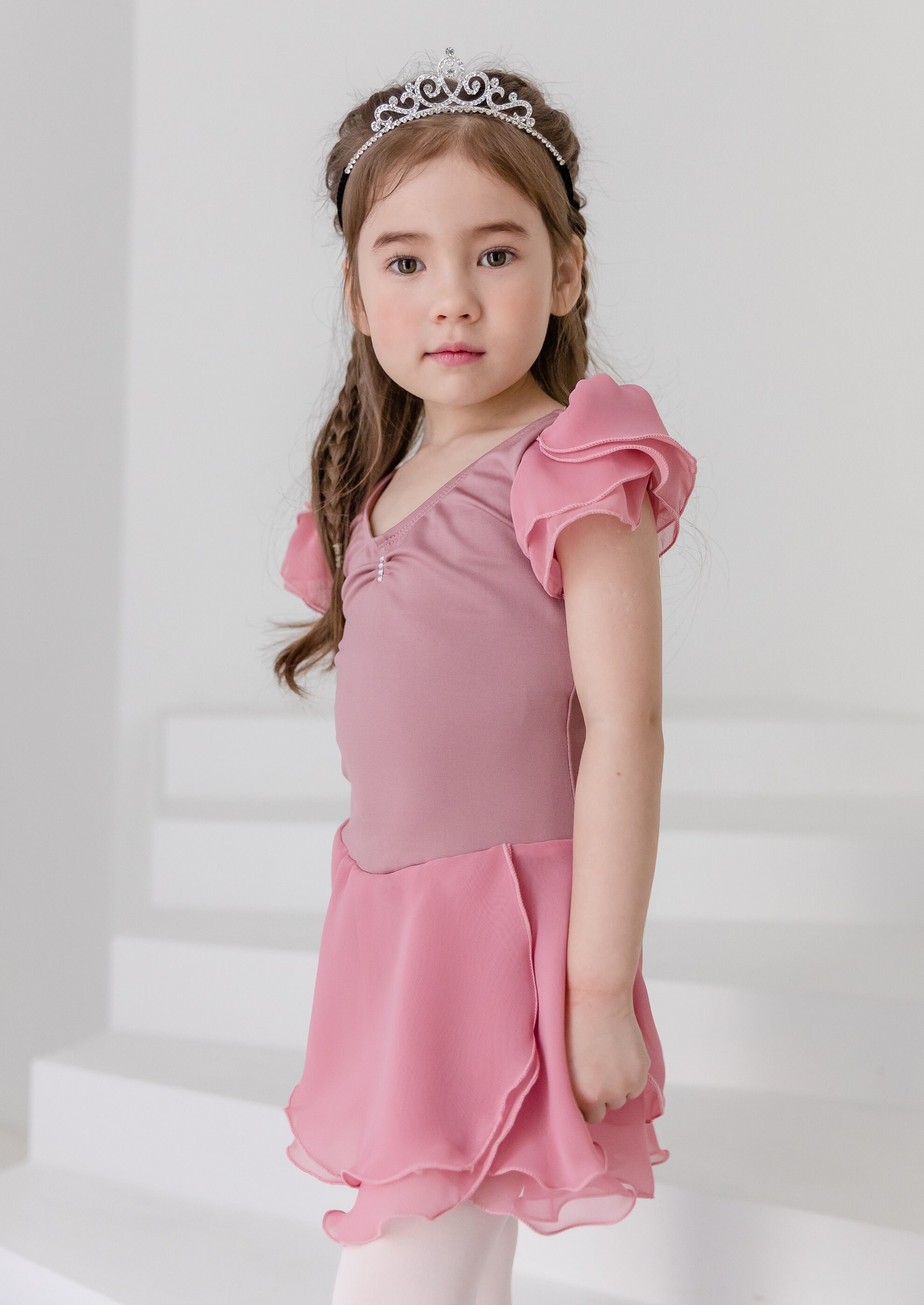ballet dress with chiffon skirt Classic 20 Sand Beige Ballet Skirt | Matching Rolled Hem and Elastic Waistband - Grey Polyester Chiffon Ballet Dress for Class & Rehearsal