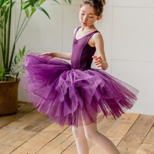 Girls Long Tutu Skirts Long Ballet Tutu Skirt Girls Dance Tutu Skirt Pink Tutu Skirt Lavender Tutu Skirt Aubergine