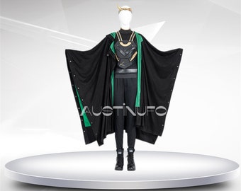 2021 Lady Loki Cosplay Costume Sylvie Lushton Cosplay Costume Halloween Outfits Custom Size Female Loki Cosplay Cloak/Gloves/Headgear/Belt