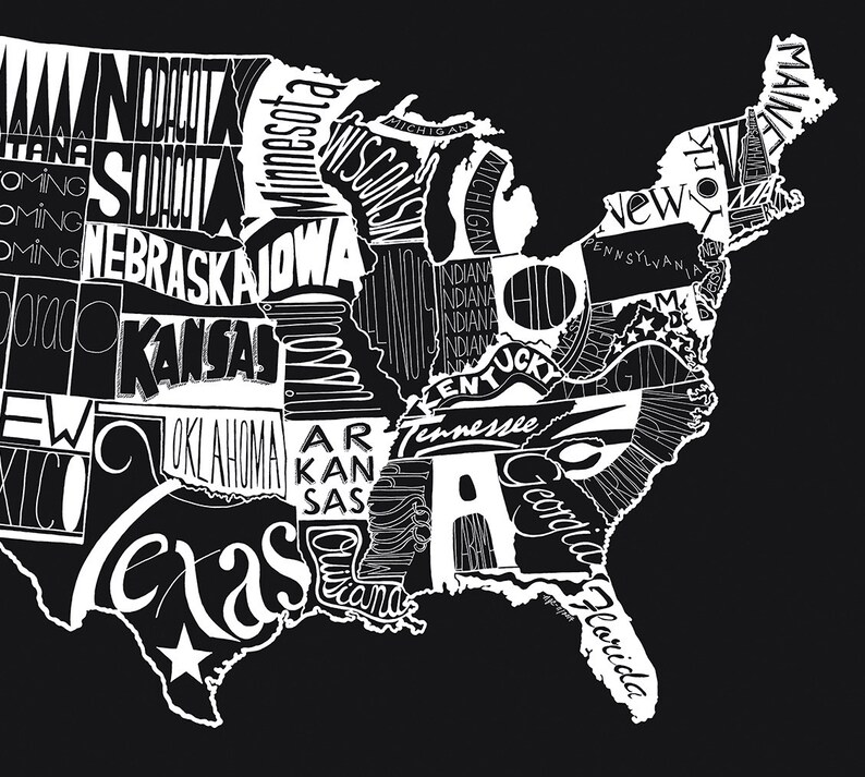 Original United States Map Print - Il 794xN.4176286353 98qe