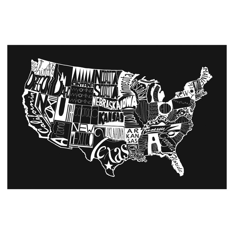 Original United States Map Print - Il 794xN.3918518110 F3c4 