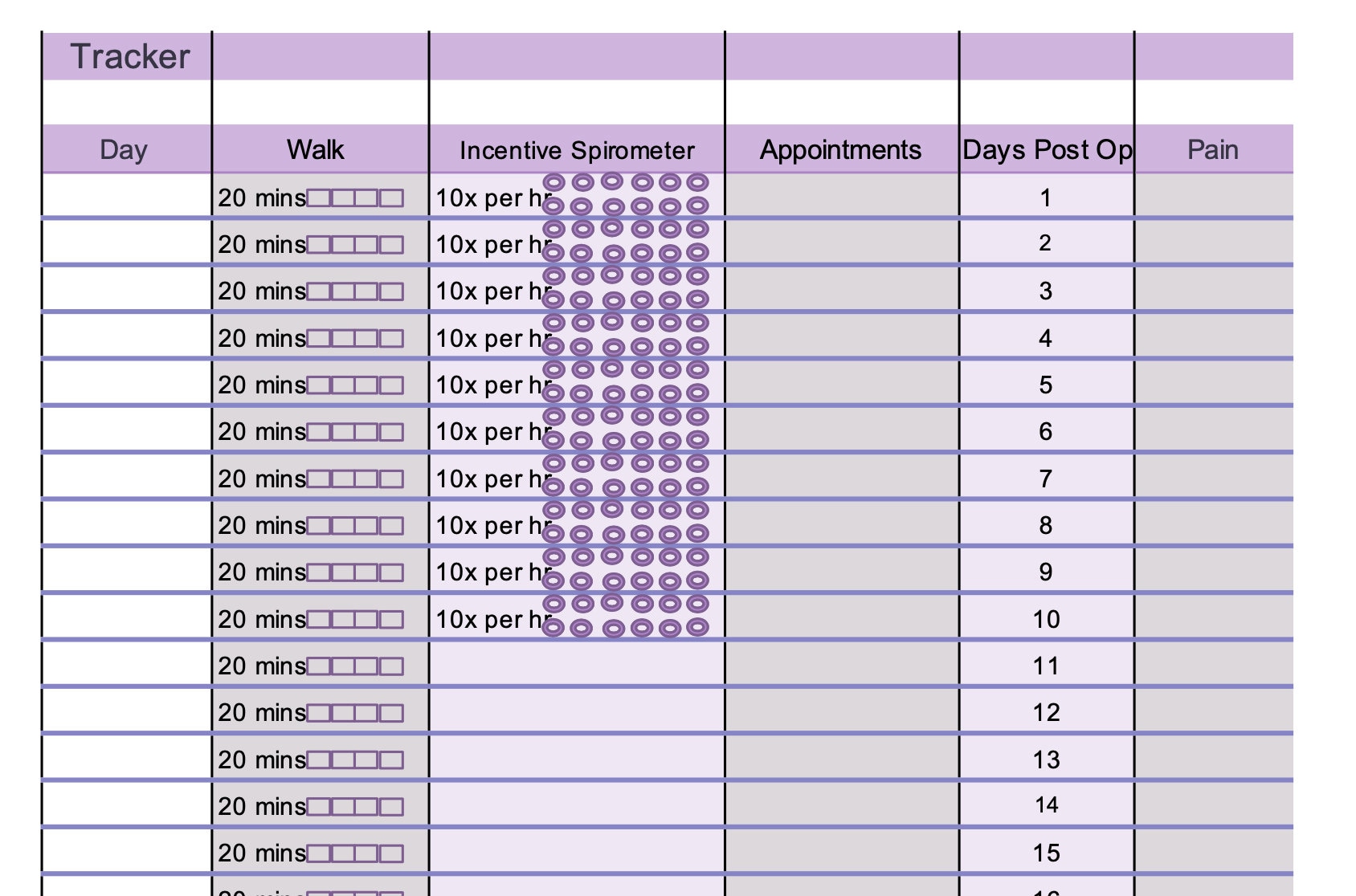 Bariatric Post-op Tracker, Color: Purple - Etsy