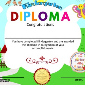 Kindergarten Completion Certificate