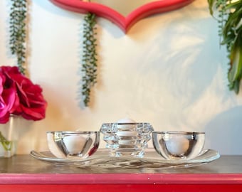 Vintage Crystal Candle Holder Set: Lenox Beehive Votive & Tea Light Centerpiece