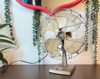 Vintage Zero Electric Fan by Mcgraw Edison Company, Blue and