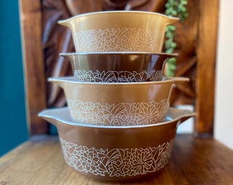 Vintage Pyrex Woodland Cinderella Casserole Dish Set of 4 - Etsy