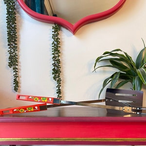 Vintage Spatula and Meat Fork | MCM Floral EKCO Kitchen Utensils