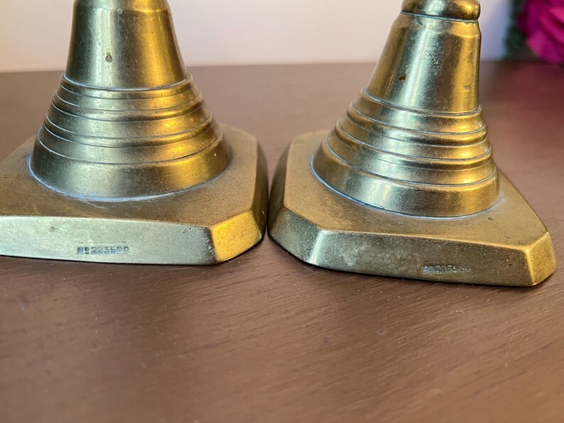 Antique Brass Victorian Candlesticks Made in England Stamped Etsy