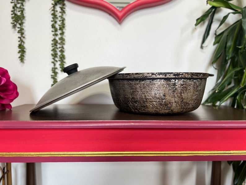 Vintage Dutch Oven With Aluminum Lid 5 Quart Antique Etsy