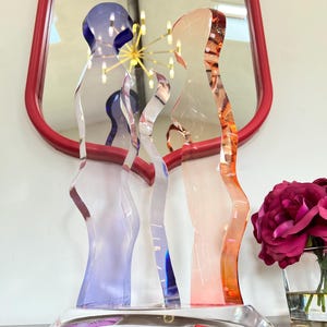 Abstract Acrylic Colorful Lucite Art Sculpture | Colorful Retro Home Decor | 1970s