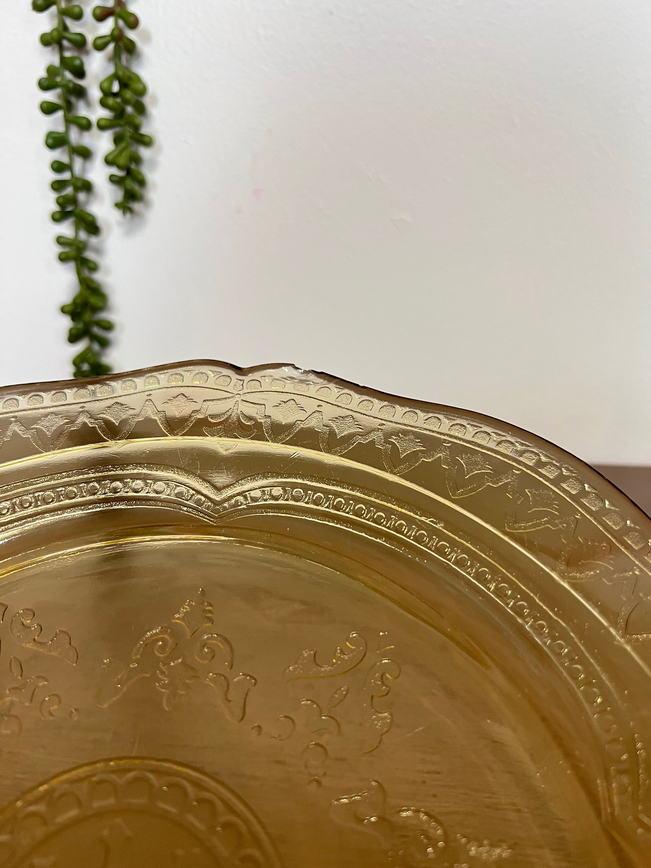 アンマリー・ダヴィッドソン　皿 Vintage Yellow Depression Glass Serving Set | Patrician, Sharon