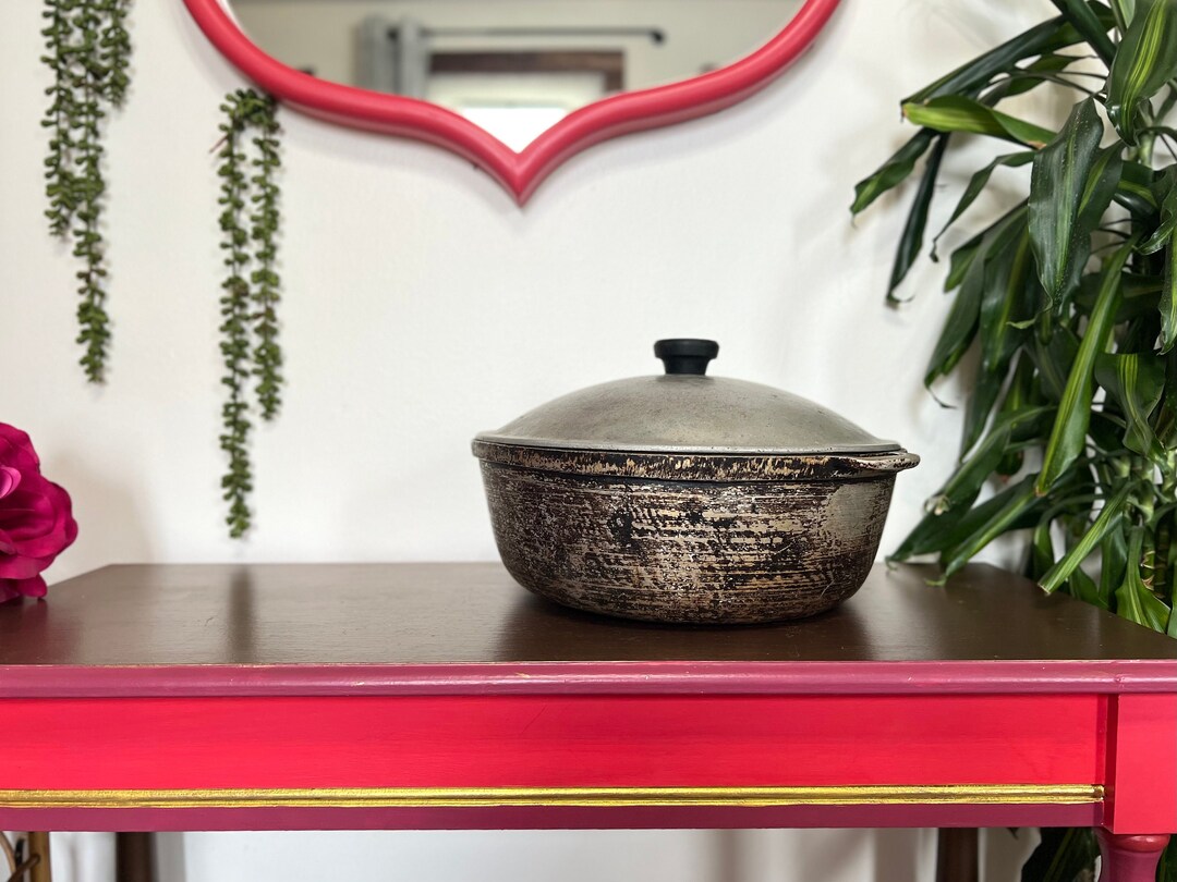 Vintage Dutch Oven With Aluminum Lid 5 Quart Antique Etsy