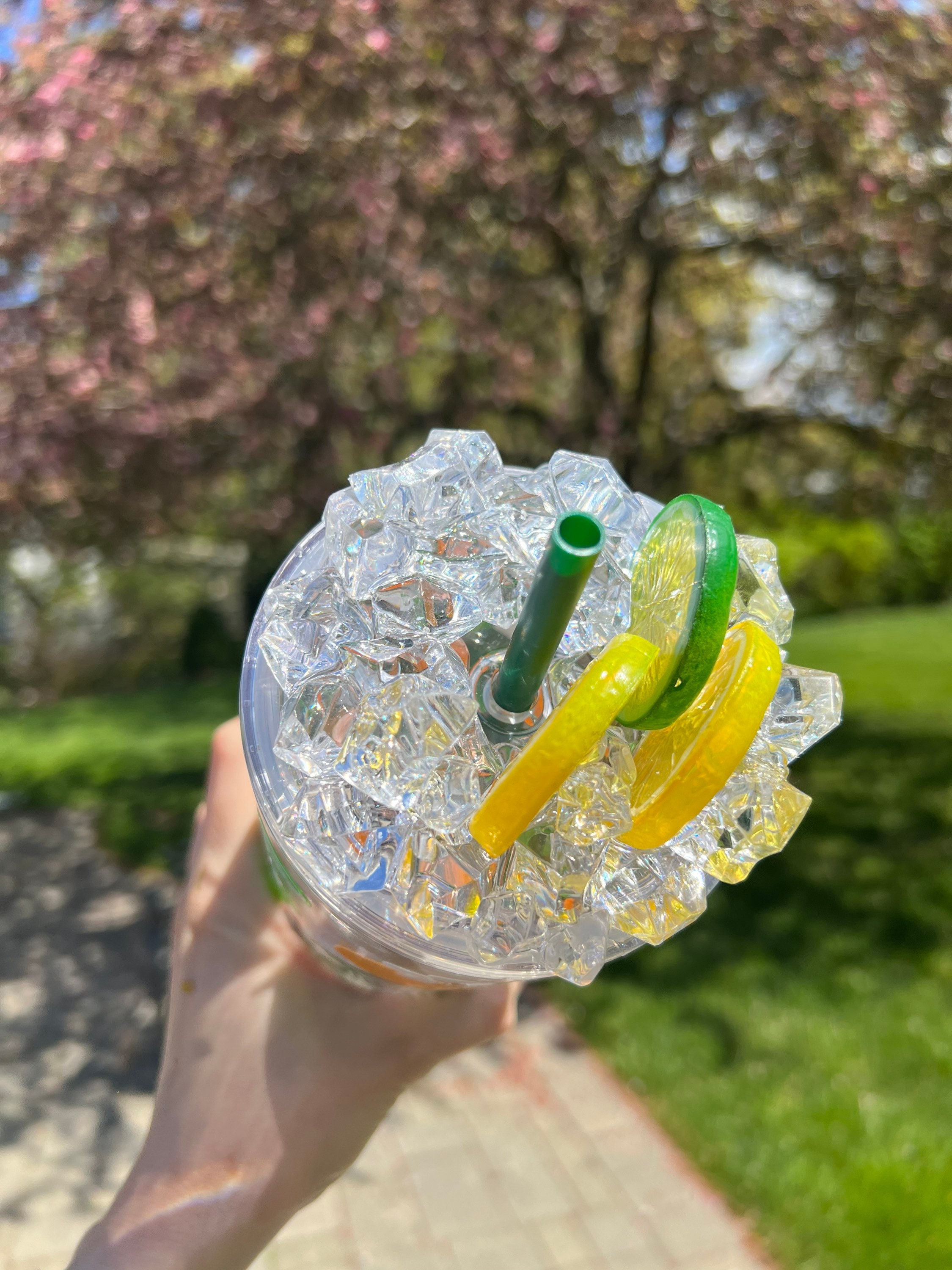 Lemon and Lime Floral Acrylic Double Wall Tumbler| 24oz - Etsy