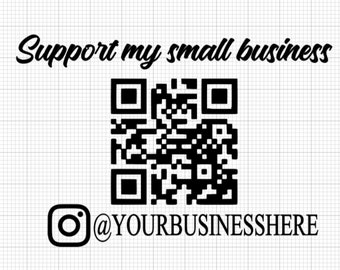 Car Decal with a personalized scannable QR code