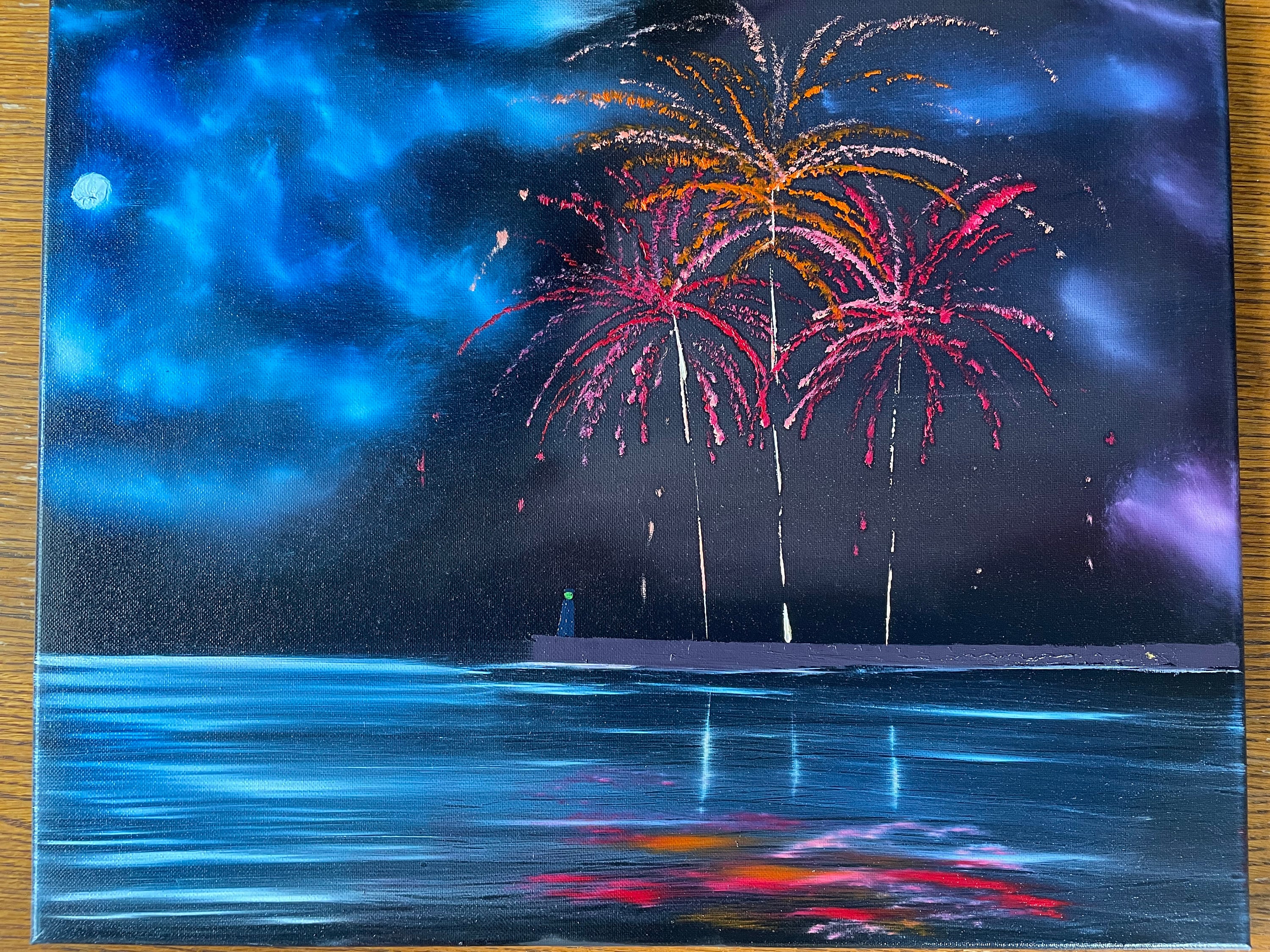 How To Paint Fireworks Acrylic