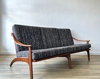 Arne Hovmand Olsen Sculptural Teak Danish Sofa