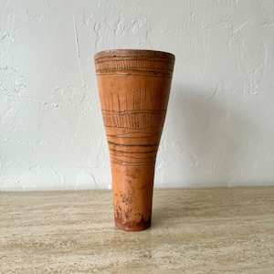1960s Sgraffito Studio Pottery Vase
