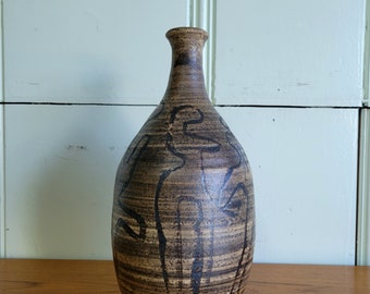 1950s Expressionist Figures Studio Pottery Vase