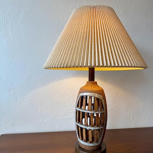 Vintage Brent Bennett California Studio aardewerk tafellamp