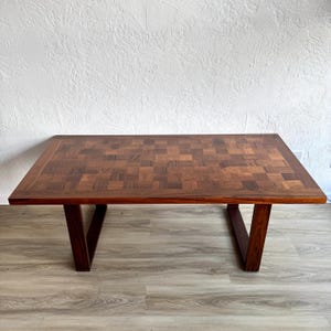 Poul Cadovious Danish Modern Rosewood Parquetry Coffee Table