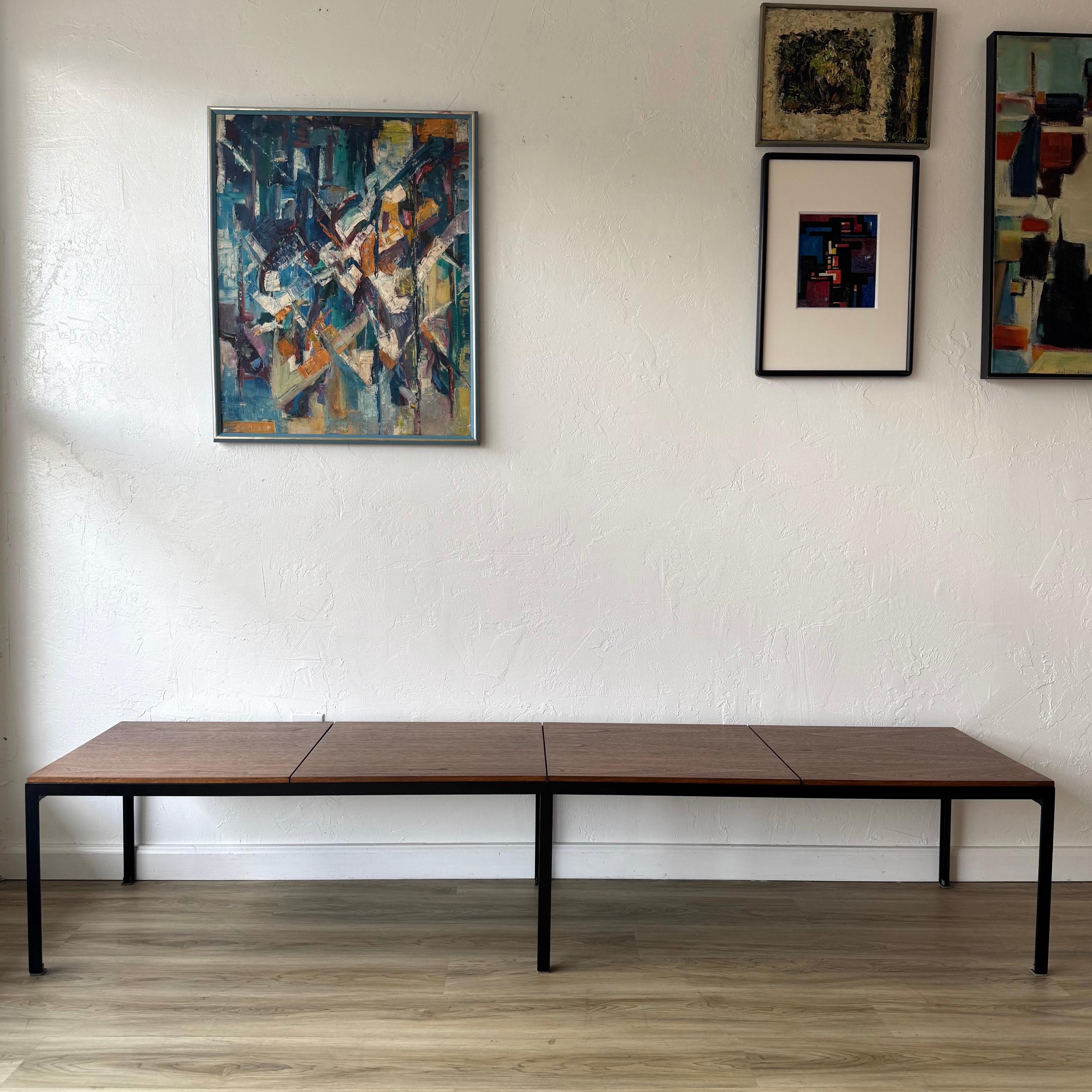 Vintage Knoll T Angle Walnut Bench or Coffee Table - Etsy