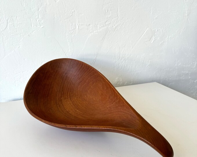 Danish Modern teak tray bowls Laur Jensen Denmark vintage 60s MCM