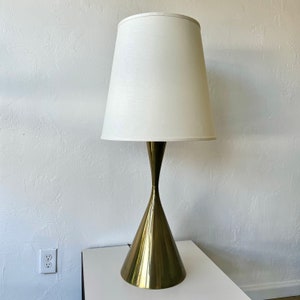 Angelo Lelli | Arredoluce Monza | 1950’s Brass Hourglass Table Lamp