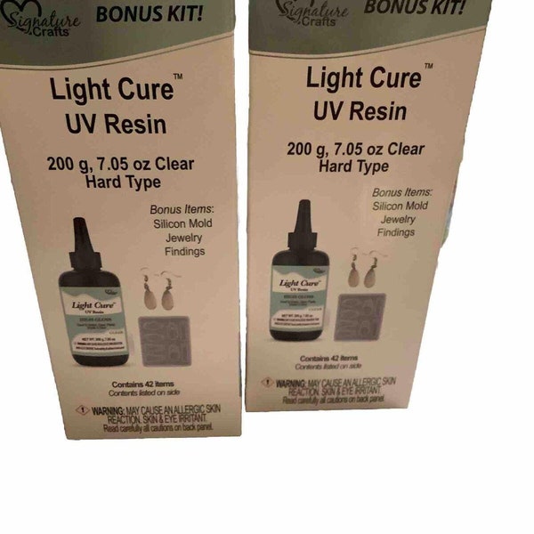 Signature Crafts Light Cure UV Resin Clear Hard Type, 200g Set Of 2
