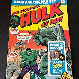 The Incredible Hulk at Bay! Book and Record Set