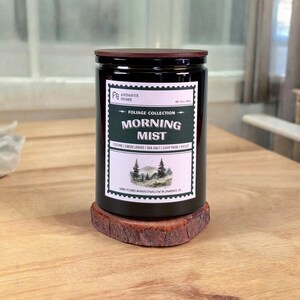 Morning Mist 10 oz Scented Soy Candle, spring scent, green scent, fresh, gift for plant lover, garden scent, gift for her, gift for him