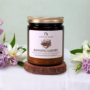 Hanging Garden 7 oz Scented Soy Candle, spring scent, floral scent, fresh, gift for flower lover, garden scent, gift for her, candle gift