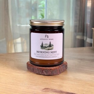 Morning Mist 7 oz Scented Soy Candle, spring scent, green scent, fresh, gift for plant lover, garden scent, gift for her, gift for him