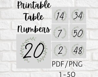 1 50 numbers etsy