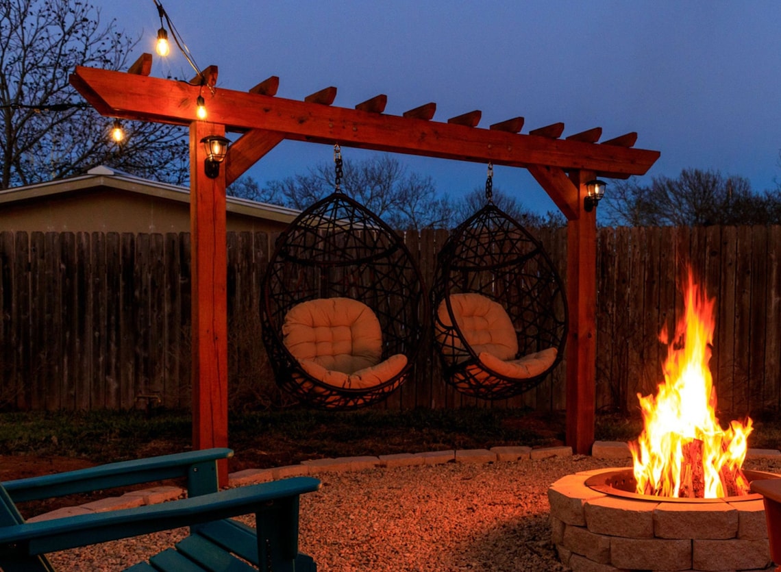 Hanging Egg Chair Outdoor Pergola Building Plans & Sketchup 3D Model