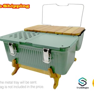 Stanley Lunch Box 10 Qt 9.4 Lt Original color Green Metal Tray for Stanley Lunchbox.Comes with two pieces. Bag is not included in the price!