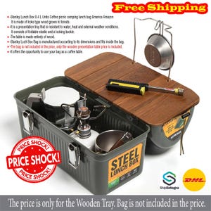 Water Resistant for Stanley Lunch Box. Handmade Wooden Tray. It is
