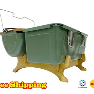 Stanley Lunch Box Stand Table 10 qt 9,4 L Compatible Protective Wooden Table No more scratches and bumps